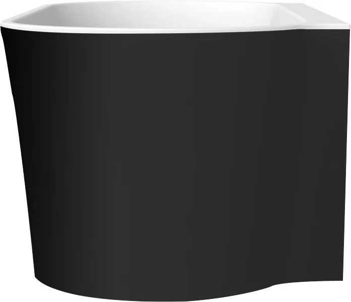 Акриловая ванна BelBagno BB409-1700-800-W/NM 170x80 см, отдельностоящая, черно-белая, овальная Sancos — официальный сайт