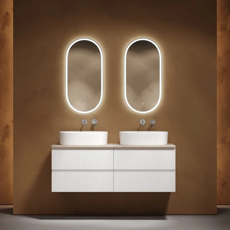 Тумба с раковиной Sancos Snob T 140 bianco, столешница бежевая TT140A2, раковина CN6075 Sancos — официальный сайт