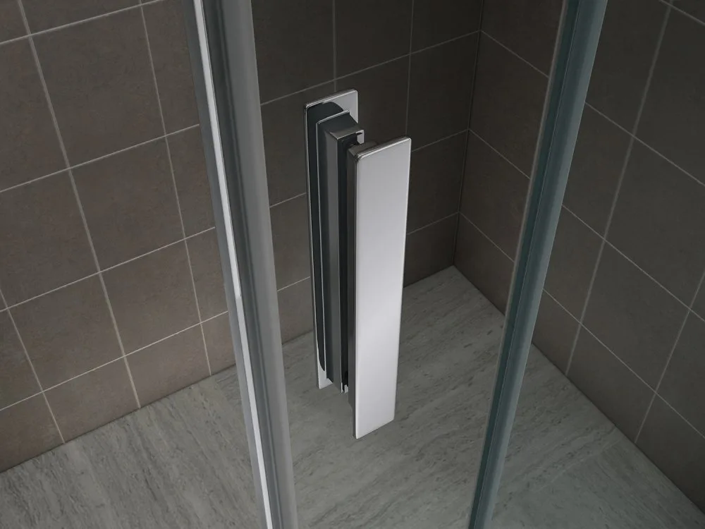 Душевая дверь в нишу Abber Komfort AG90120 120 см, профиль черный, стекло прозрачное Sancos — официальный сайт