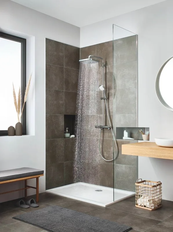 Душевая стойка Grohe Tempesta Cosmopolitan System 250 26689000, с термостатом Sancos — официальный сайт