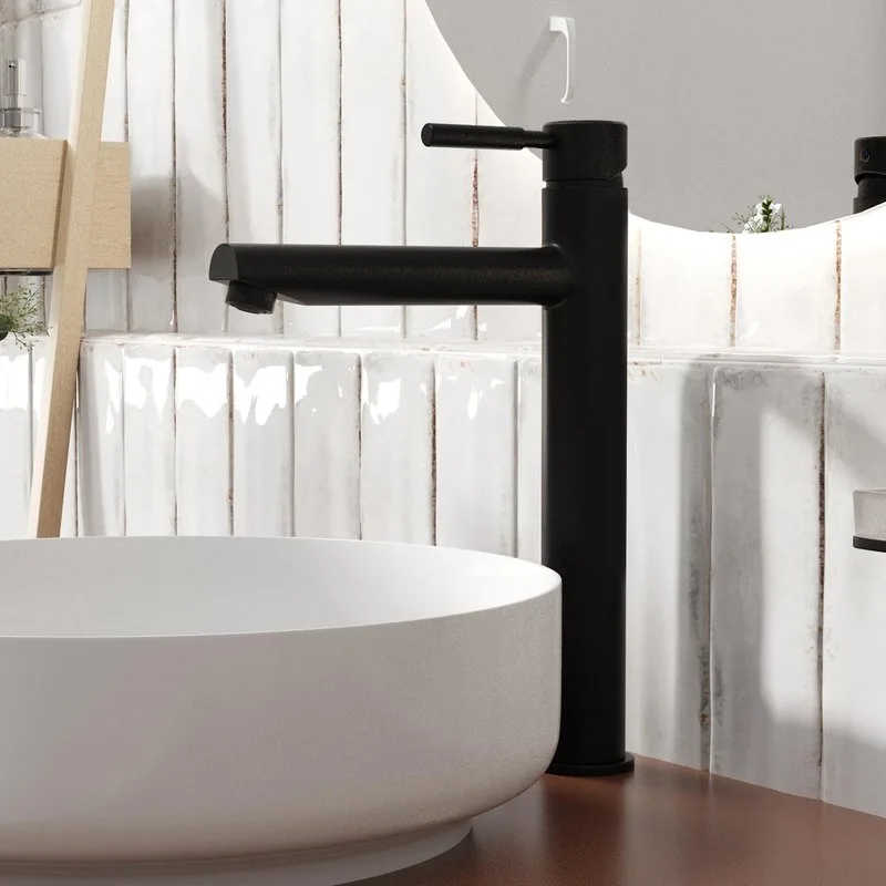 Смеситель для раковины Wasserkraft Gollach 3303H черный soft-touch Sancos — официальный сайт