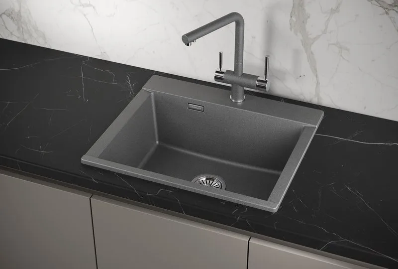 Мойка кухонная Granula Estetica 5804, графит Sancos — официальный сайт