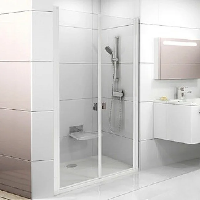 Душевая дверь в нишу Ravak Chrome CSD2-100 Transparent, профиль белый Sancos — официальный сайт