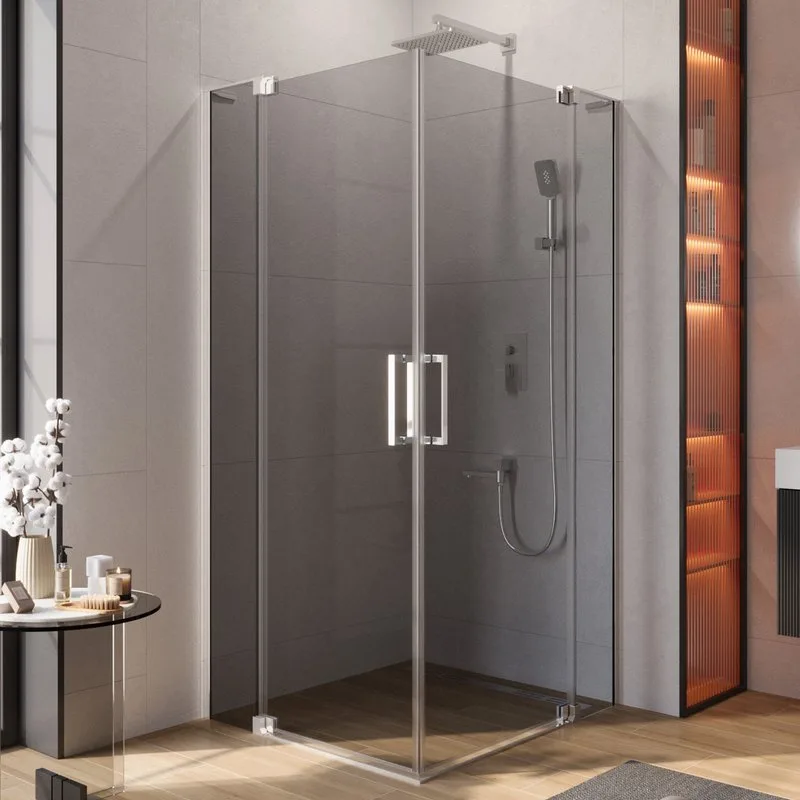 Душевой уголок Cezares Slider AH 2 70/80-100/110 Grigio Cr профиль хром, стекло серое Sancos — официальный сайт
