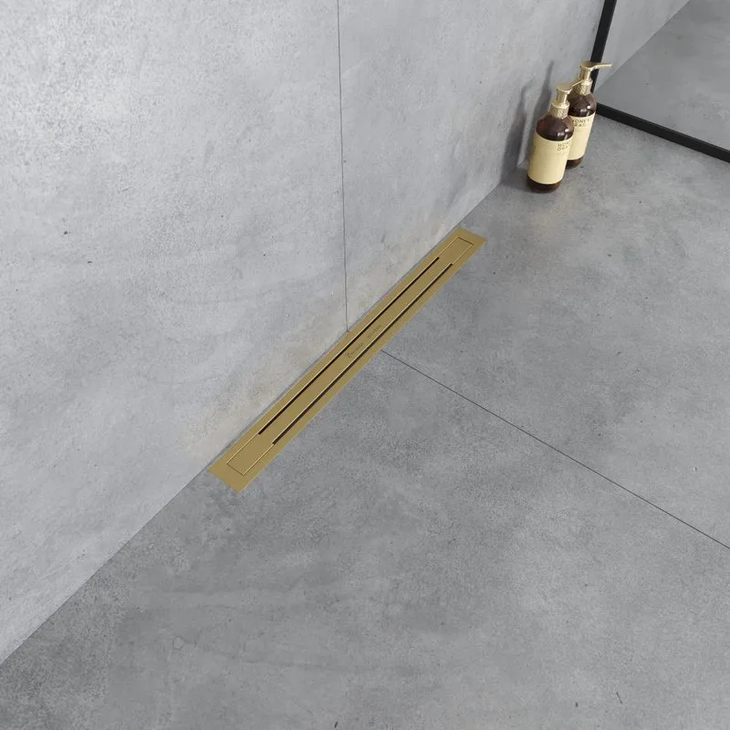 Душевой трап (лоток) Boheme Premium Trendy, 60 см, матовое золото Sancos — официальный сайт