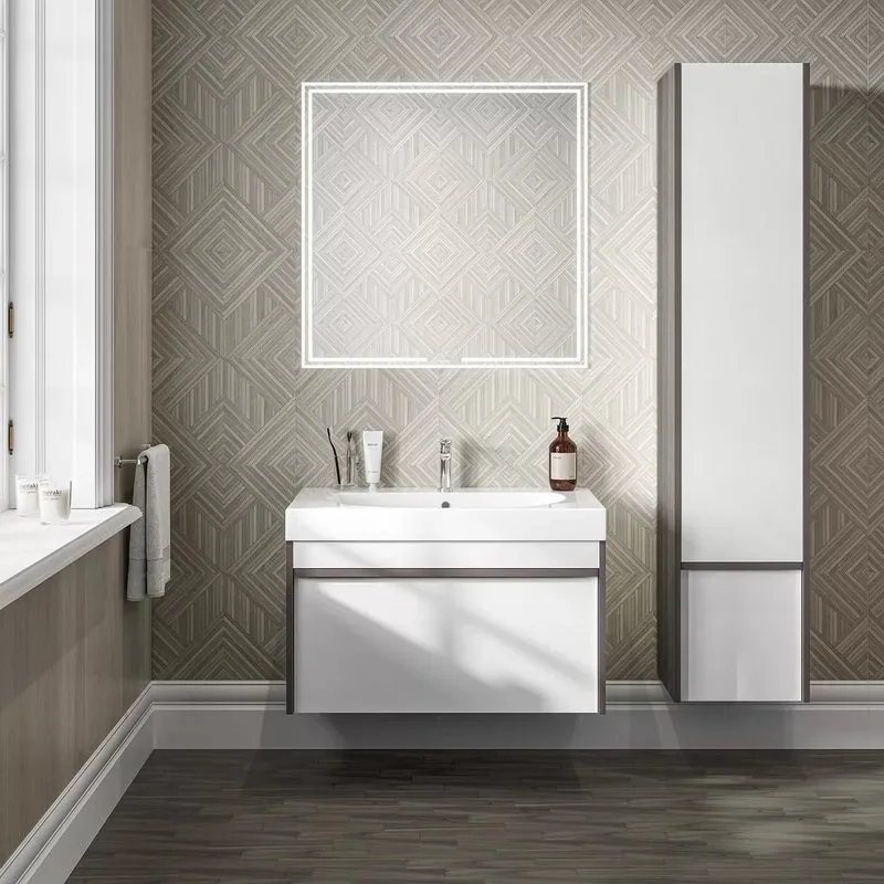 Шкаф-пенал для ванной KERAMA MARAZZI Modula 35 R с дверцей и ящиком, арабика Sancos — официальный сайт