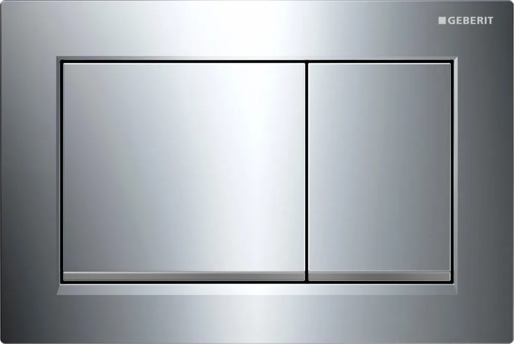 Кнопка смыва Geberit Omega 30 115.080.KH.1 хром, матовый хром Sancos — официальный сайт