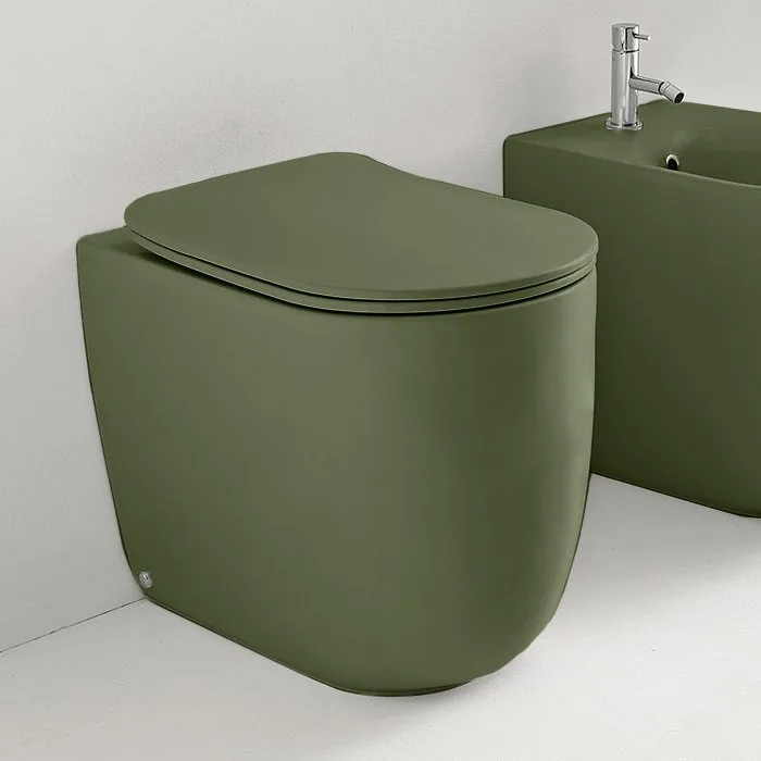 Чаша для унитаза приставного Kerasan Nolita 531811 verde muschio Sancos — официальный сайт