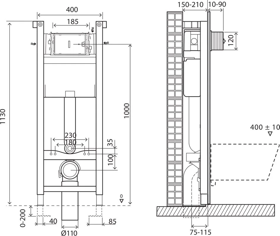 Система инсталляции для унитазов BelBagno BB004-40 EXPERT Sancos — официальный сайт