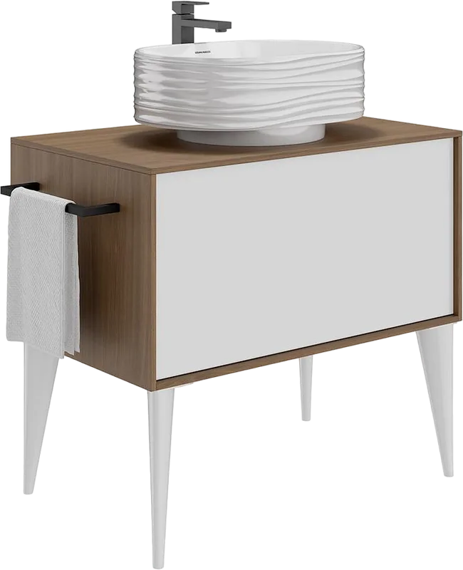 Накладная раковина KERAMA MARAZZI Sabbia 50 белая глянцевая Sancos — официальный сайт