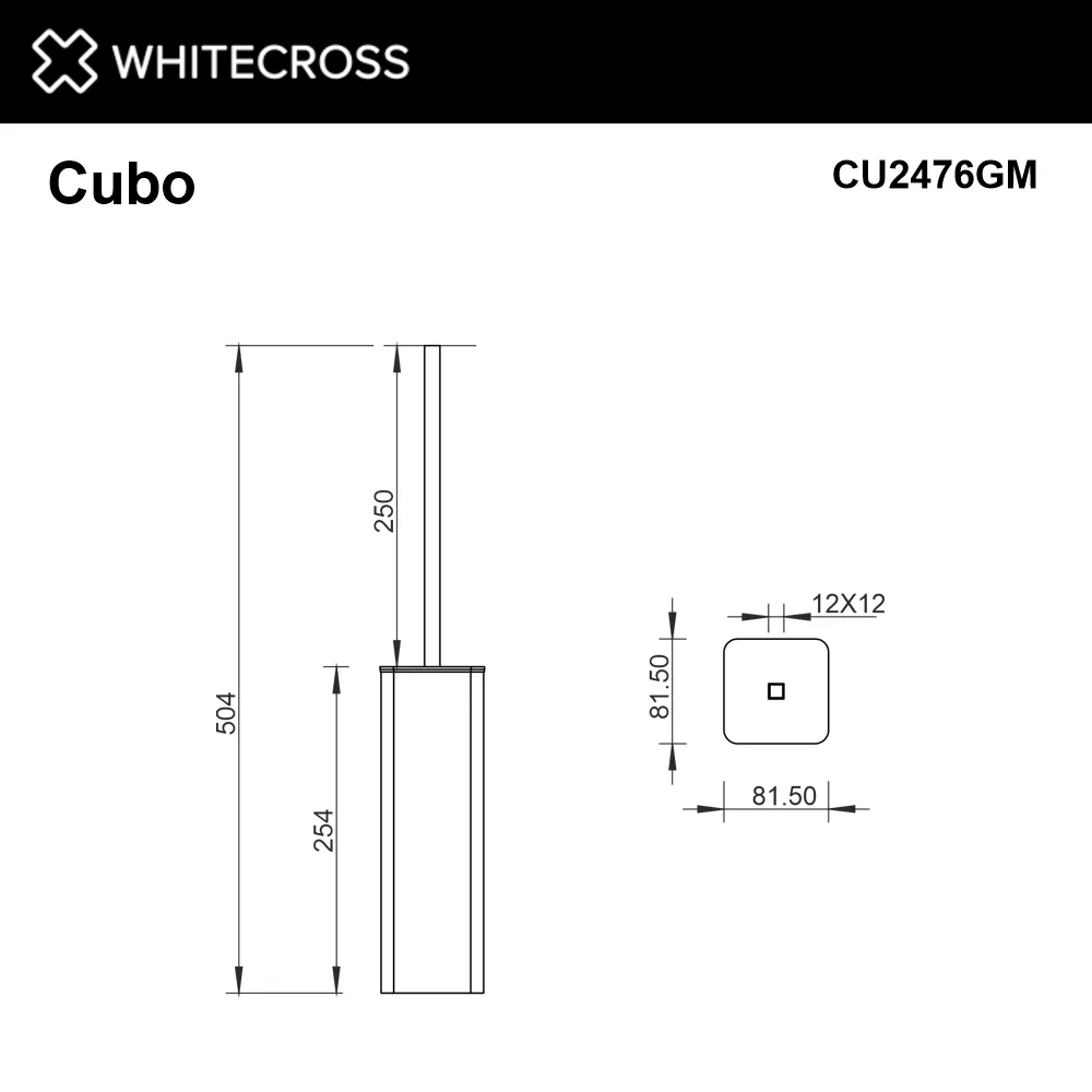 Ершик WHITECROSS Cubo CU2476GM напольный, оружейная сталь Sancos — официальный сайт