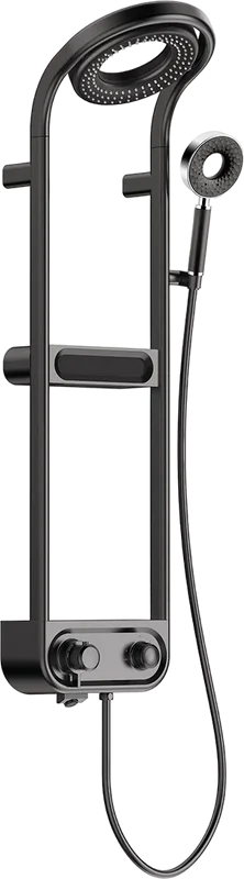 Душевая стойка AQUAme AQM8004B, черная Sancos — официальный сайт