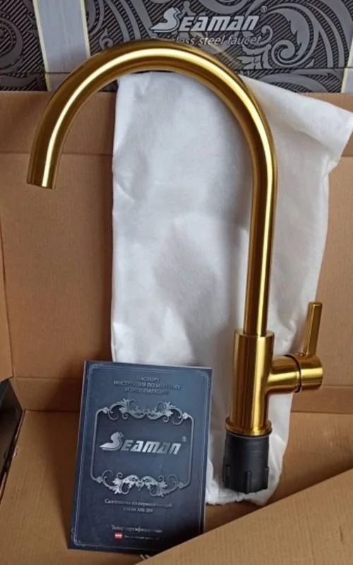 Смеситель для кухни Seaman Barcelone SSL-5815 gold satin Sancos — официальный сайт