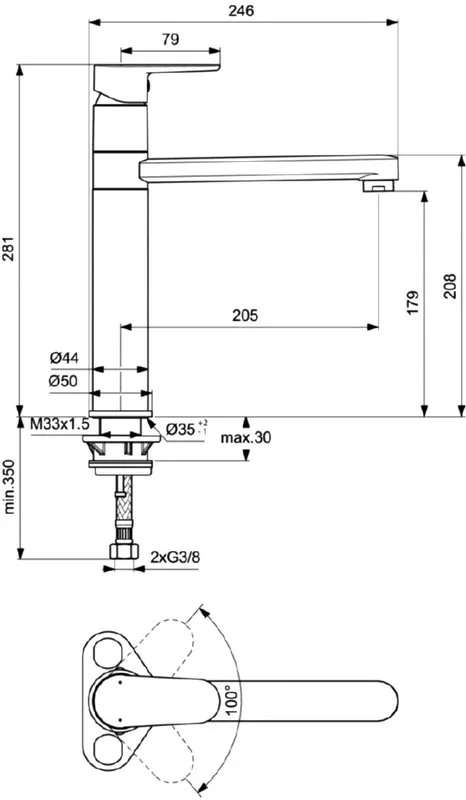 Смеситель для кухни Ideal Standard Cerafine O BC501AA Sancos — официальный сайт