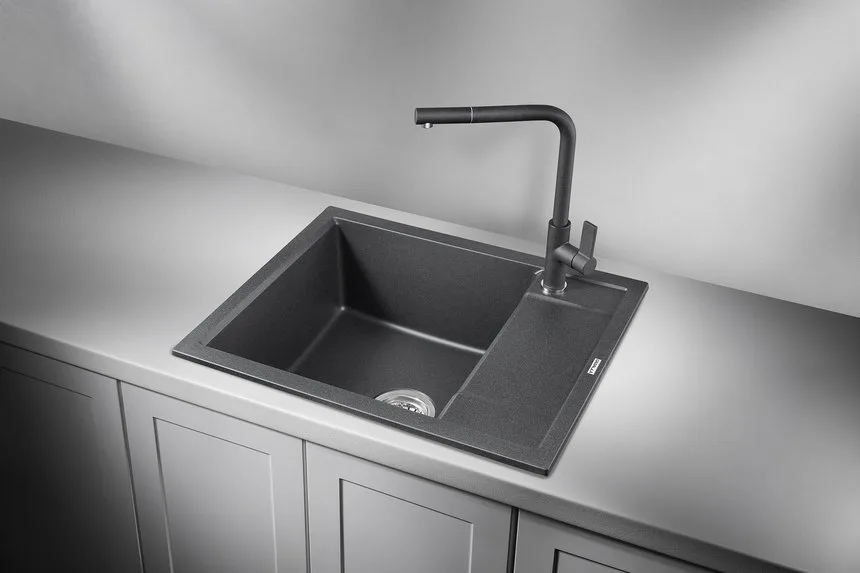Мойка кухонная Granula 6002, черный Sancos — официальный сайт