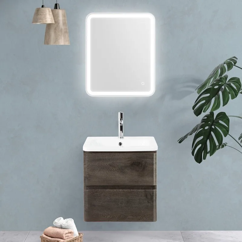 Тумба под раковину без столешницы BelBagno Albano-Cer 50 подвесная, robere nature grigio Sancos — официальный сайт