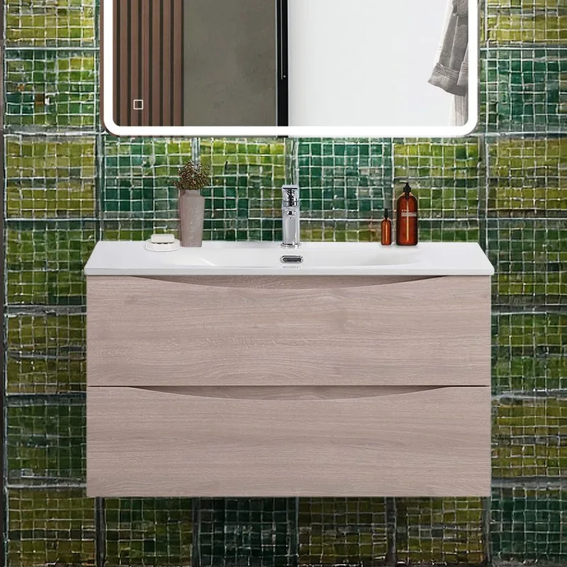 Тумба под раковину без столешницы BelBagno Marino-cer-n 90 подвесная, rovere grigio Sancos — официальный сайт