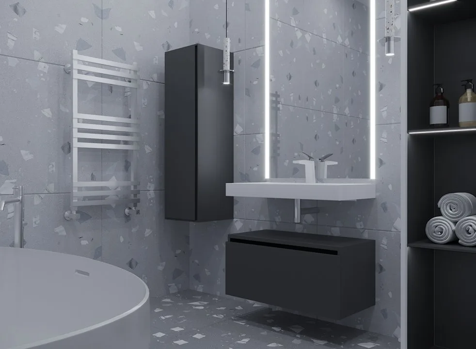 Тумба Armadi Art Flat Valessi Uno-S 80 антрацит матовый Sancos — официальный сайт