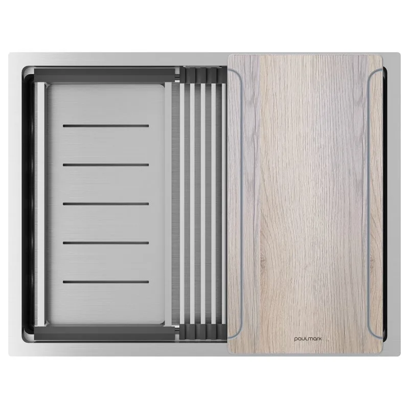 Мойка кухонная Paulmark Next-Multi Sink 58 UNI PM785845-BS брашированная нержавеющая сталь Sancos — официальный сайт