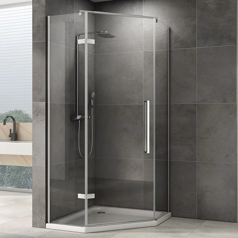 Душевой уголок Abber Ewiges Wasser AG05080 80x80, профиль хром, стекло прозрачное Sancos — официальный сайт