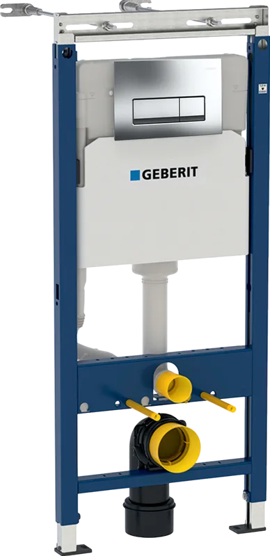 Система инсталляции для унитазов Geberit Duofix Платтенбау 458.125.21.1, 4 в 1 с кнопкой смыва, хром Sancos — официальный сайт