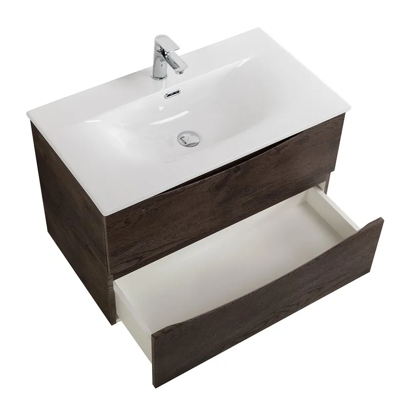 Тумба под раковину без столешницы BelBagno Marino-cer-n 90 подвесная, rovere nature grigio Sancos — официальный сайт