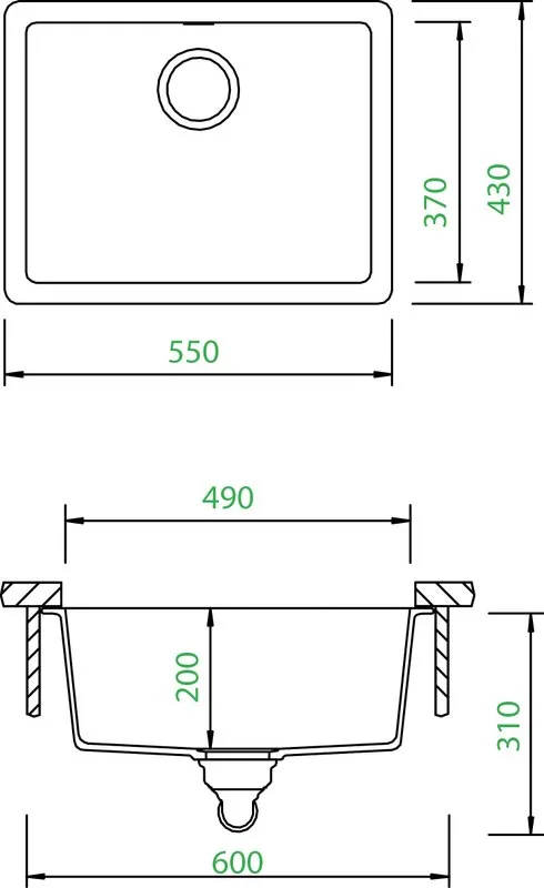 Мойка кухонная Schock Quadro 700520U 60 Cristalite альпина Sancos — официальный сайт