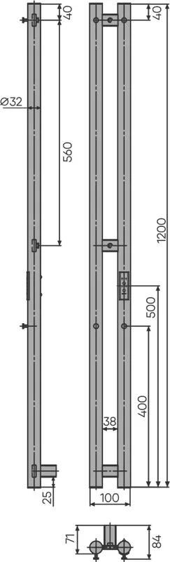 Полотенцесушитель электрический Indigo Style LSE120-10GFMRt graphite metallic Sancos — официальный сайт