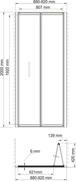 Душевая дверь в нишу Wasserkraft Weser 78F04 90 см Sancos — официальный сайт