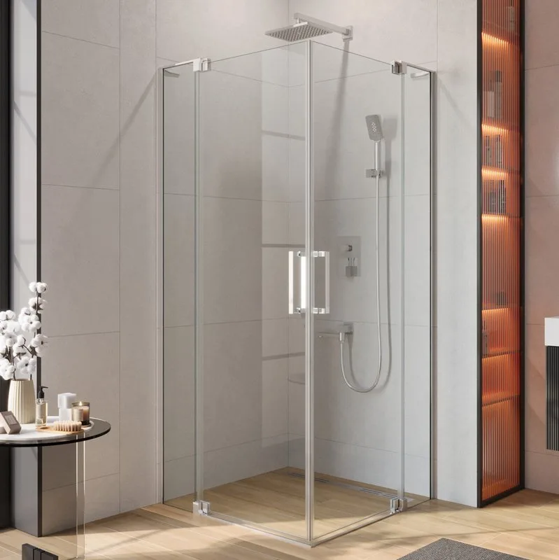 Душевой уголок Cezares Slider AH 2 90/100-100/110 C Cr профиль хром, стекло прозрачное Sancos — официальный сайт