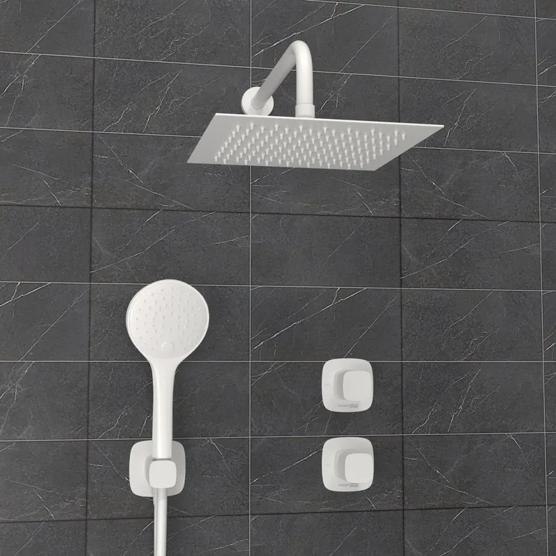 Душевой комплект Wasserkraft Saale A9551.266.146.254.328.156.155, С ВНУТРЕННЕЙ ЧАСТЬЮ, белый Sancos — официальный сайт