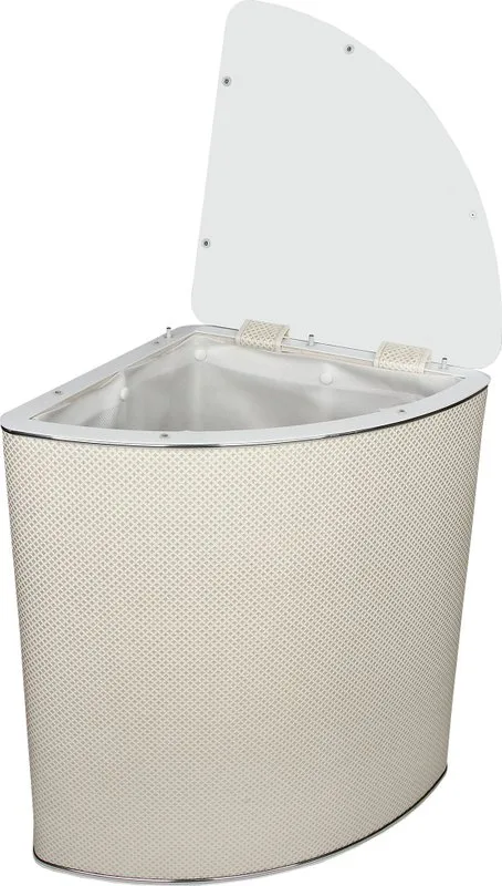 Корзина для белья Geralis RWH-U ромб, белый, хром, угловая Sancos — официальный сайт
