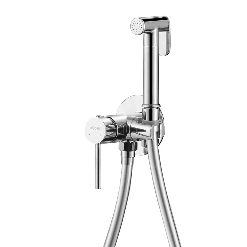 Гигиенический душ Abber Wasser Kreis AF8125 со смесителем, С ВНУТРЕННЕЙ ЧАСТЬЮ, хром Sancos — официальный сайт