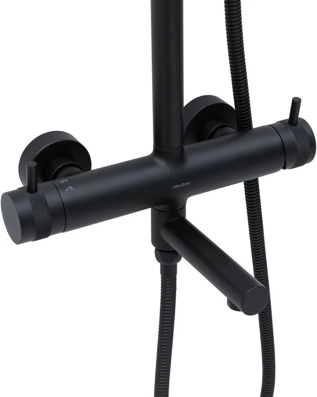 Душевая стойка Allen Brau Priority 5.31A10-31, с изливом черная Sancos — официальный сайт