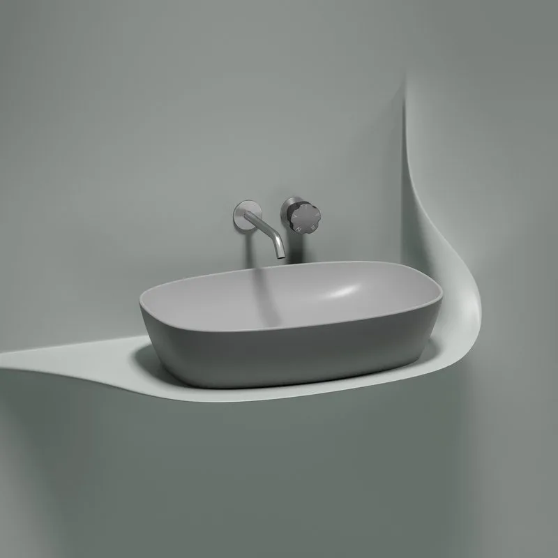 Накладная раковина Ceramicanova Element CN6049MSG серая матовая Sancos — официальный сайт