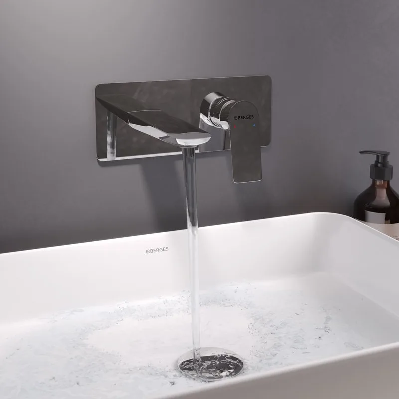 Смеситель для раковины Berges Hatch S 076035 С ВНУТРЕННЕЙ ЧАСТЬЮ, хром Sancos — официальный сайт