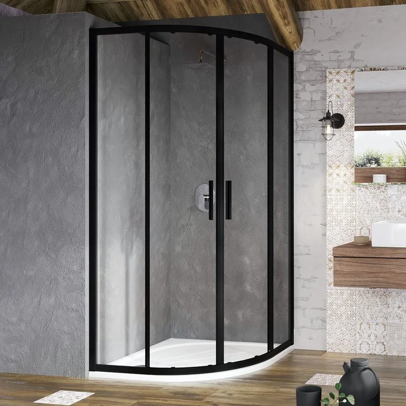 Душевой уголок Ravak Blix Slim BLSCP4-80 профиль черный Sancos — официальный сайт