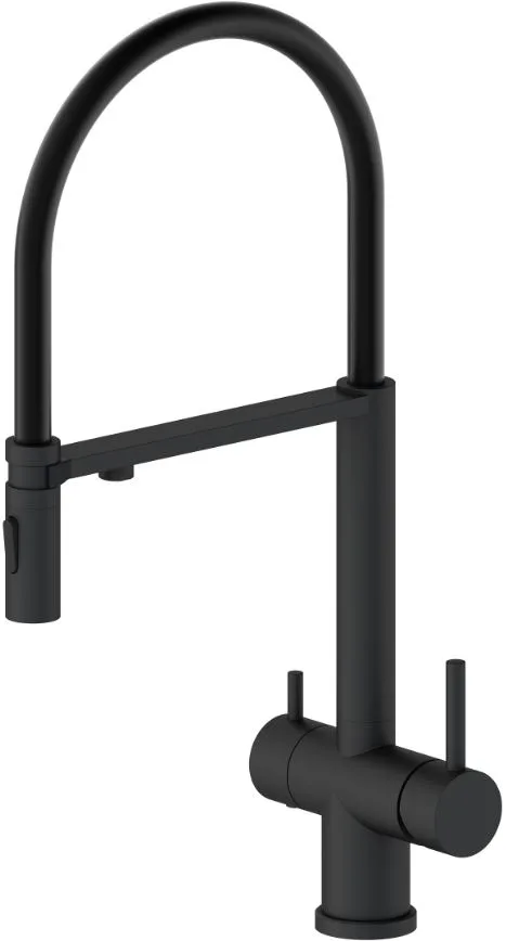 Смеситель для кухни Oliveeka K OL-458009-MB черный матовый Sancos — официальный сайт