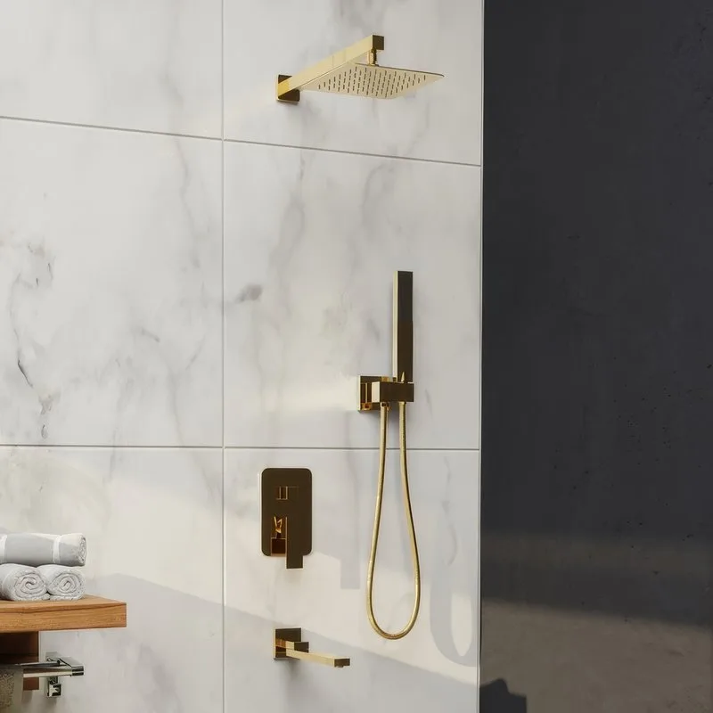 Душевой комплект RGW Shower Panels SP-56G, С ВНУТРЕННЕЙ ЧАСТЬЮ, золото Sancos — официальный сайт