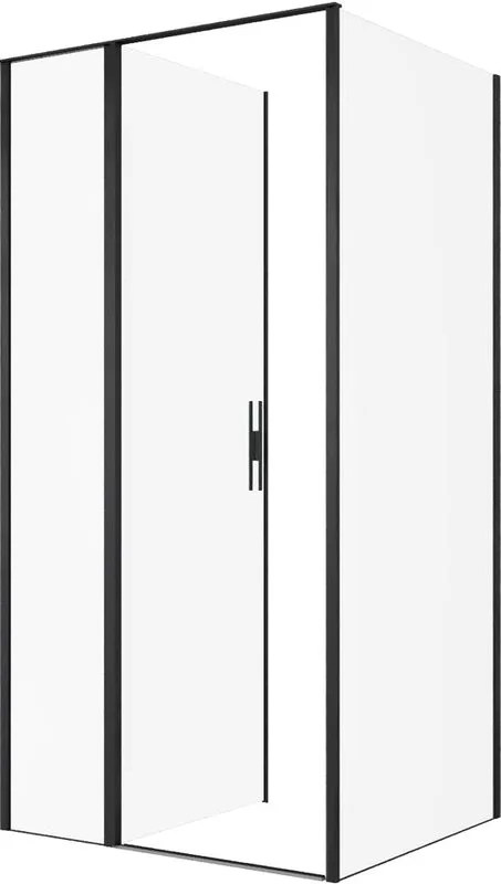 Душевой уголок Allen Brau Priority 100x90, профиль черный браш, стекло прозрачное Sancos — официальный сайт