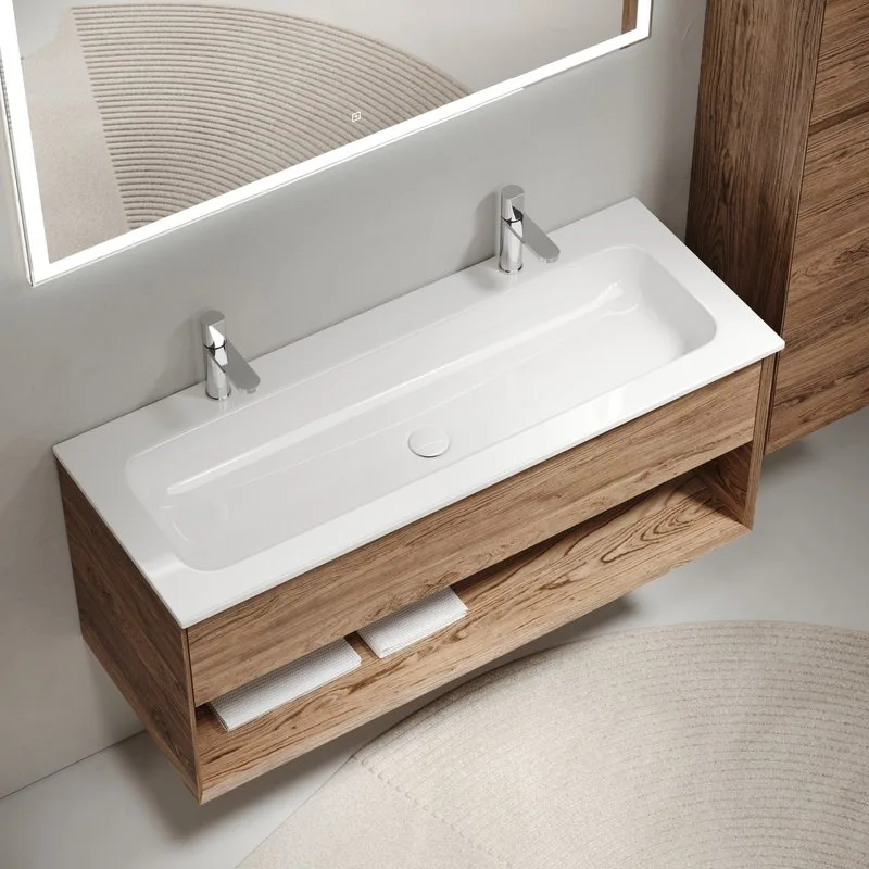 Тумба под раковину Sancos Marmi 1.0 120 подвесная дуб чарльстон, MR1.0120ECH Sancos — официальный сайт